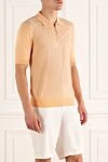 Zilli Cotton and silk polo orange for men - Contrasting pattern. 60% silk, 40% cotton. Closure: Zipper. Country of manufacture: Italy. Care: specialized cleaning - photo 3