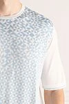 Zilli Short sleeve jumper in silk and cotton white for men - Contrasting pattern. Short sleeve. 60% silk, 40% cotton. Country of manufacture: Italy. Care: specialized cleaning - photo 5