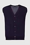 Zilli Men's cashmere and silk vest purple - Neckline, contrasting pattern. 60% cashmere, 40% silk. Country of manufacture: Italy. Care: specialized cleaning - photo 1