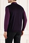 Men's cashmere and silk vest purple Zilli - Neckline, contrasting pattern. 60% cashmere, 40% silk. Country of manufacture: Italy. Care: specialized cleaning - photo 4