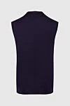 Men's cashmere and silk vest purple Zilli - Neckline, contrasting pattern. 60% cashmere, 40% silk. Country of manufacture: Italy. Care: specialized cleaning - photo 6