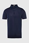 Zilli Polo from cotton blue for men - 100% cotton. Buttons. Country of manufacture: Italy. Care: specialized cleaning - photo 1