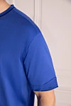 Zilli Blue cotton T-shirt for men - 100% cotton. Country of manufacture: Italy. Care: specialized cleaning - photo 5