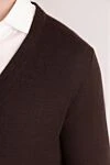 Zilli Men's cardigan made of cashmere and silk, brown - 70% cashmere, 30% silk. Closure: buttons. Country of manufacture: Italy. Care: specialized cleaning - photo 5