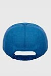 Blue cashmere cap for men Loro Piana - Contrasting logo embroidery. 100% cashmere. Country of manufacture: Italy. Care: specialized cleaning - photo 4