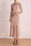 Pink cotton and polyamide dress for women D.Exterior - lace. 80% cotton, 20% polyamide. Country of manufacture: Italy. Care: specialized cleaning - photo 2