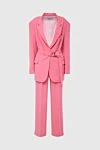 Women's pink polyester pantsuit Forte dei Marmi Couture - 100% polyester. Closure: buttons. two side pockets, two trouser pockets. Country of manufacture: Italy. Care: specialized cleaning - photo 8