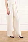 Valentino Women's white silk trousers - 94% silk, 6% elastane. Country of manufacture: Italy. Care: specialized cleaning - photo 3
