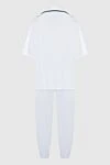 Prada White women's trouser suit made of viscose and elastane - contrast edging, logo. 79% cotton, 21% polyamide. Closure: buttons. Country of manufacture: Italy. Care: specialized cleaning - photo 7