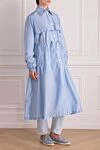 Prada Women's blue polyamide raincoat - 100% polyamide. buttons, belt. two side pockets. Country of manufacture: Italy. Care: specialized cleaning - photo 3