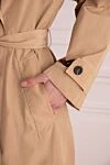 Peserico Polyester coat for women beige - 100% polyester. buttons, belt. two side pockets. Country of manufacture: Italy. Care: specialized cleaning - photo 5