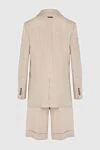 Peserico Beige cotton and viscose suit with shorts for women - 58% cotton, 42% viscose. Closure: buttons. two pockets. Country of manufacture: Italy. Care: specialized cleaning - photo 7