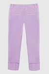 Women's purple pants with tie cuffs Peserico - turns. four pockets. 97% cotton, 3% elastane. zipper, button. Country of manufacture: Italy. Care: specialized cleaning - photo 6