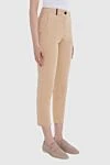 Peserico Women's pink cotton pants - four pockets. 100% cotton. zipper, button. Country of manufacture: Italy. Care: specialized cleaning - photo 3