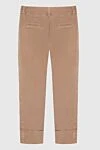 Women's beige pants with cuffs Peserico - turns. four pockets. 98% cotton, 2% elastane. zipper, button. Country of manufacture: Italy. Care: specialized cleaning - photo 6