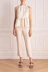 Women's top beige Zimmermann - 89% cotton, 7% polyamide, 4% silk. Country of manufacture: Italy. Care: specialized cleaning - photo 2