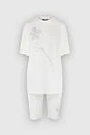 David Koma Walking suit made of polyamide and elastane white for women - embroidery flower. 74% polyamide, 26% elastane. Country of manufacture: Italy. Care: specialized cleaning - photo 1