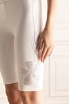 Walking suit made of polyamide and elastane white for women David Koma - embroidery flower. 74% polyamide, 26% elastane. Country of manufacture: Italy. Care: specialized cleaning - photo 6