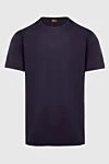 Loro Piana Blue silk and cotton T-shirt for men - 60% silk, 40% cotton. Country of manufacture: Italy. Care: specialized cleaning - photo 1