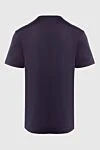 Loro Piana Blue silk and cotton T-shirt for men - 60% silk, 40% cotton. Country of manufacture: Italy. Care: specialized cleaning - photo 5