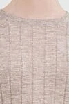 Brunello Cucinelli Beige jumper for women - textured knitwear, short sleeve. 47% polyamide, 45% linen, 8% polyester. Country of manufacture: Italy. Care: specialized cleaning - photo 5