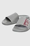 Brunello Cucinelli Gray nylon slippers for men - embossing, drawing. Material: nylon. nylon. Country of manufacture: Italy. Care: specialized cleaning - photo 5