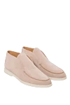 Loro Piana Beige nubuck loafers for men - Decor: contrasting white sole. Composition: 100% nubuck. Country of manufacture: Italy. Care: specialized cleaning - photo 3