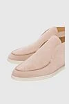 Loro Piana Beige nubuck loafers for men - contrasting white sole. 100% nubuck. Country of manufacture: Italy. Care: specialized cleaning - photo 5