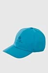 Loro Piana Blue polyester cap for men - Contrasting logo embroidery. 100% polyester. Country of manufacture: Italy. Care: specialized cleaning - photo 3