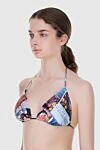 Zimmermann Women's blue silk swimsuit top - 100% silk. Country of manufacture: Italy. Care: specialized cleaning - photo 3