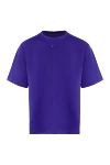 Dolce & Gabbana Purple cotton T-shirt for men - Decor: logo. Composition: 100% cotton. Country of manufacture: Italy. Care: specialized cleaning - photo 1