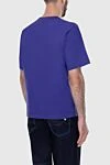 Purple cotton T-shirt for men Dolce & Gabbana - Decor: logo. Composition: 100% cotton. Country of manufacture: Italy. Care: specialized cleaning - photo 4