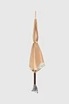 Pasotti Beige polyester umbrella for women - sloth head on the handle.. mechanical clasp. 100% polyester. Country of manufacture: Italy. Care: specialized cleaning - photo 1