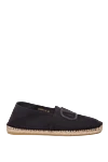 Valentino Black canvas espadrilles for men - logo hardware and branded pyramid studs at the toe. leather interior. 100% canvas. Insole: leather. Country of manufacture: Italy. Care: specialized cleaning - photo 1