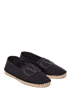 Valentino Black canvas espadrilles for men - logo hardware and branded pyramid studs at the toe. leather interior. 100% canvas. Insole: leather. Country of manufacture: Italy. Care: specialized cleaning - photo 3