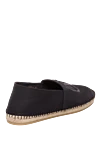 Black canvas espadrilles for men Valentino - logo hardware and branded pyramid studs at the toe. leather interior. 100% canvas. Insole: leather. Country of manufacture: Italy. Care: specialized cleaning - photo 4