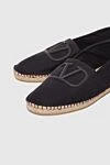 Valentino Black canvas espadrilles for men - logo hardware and branded pyramid studs at the toe. leather interior. 100% canvas. Insole: leather. Country of manufacture: Italy. Care: specialized cleaning - photo 5