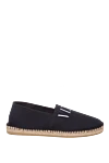 Valentino Black canvas espadrilles for men - fittings with logo and. leather interior. 100% canvas. Insole: leather. Country of manufacture: Italy. Care: specialized cleaning - photo 1