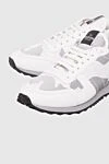 Valentino White leather sneakers for men - Decor: logo. Composition: 100% genuine leather. Clasp: lacing. Country of manufacture: Italy. Care: specialized cleaning - photo 5