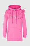 Valentino Pink cotton hoodie for women - Decor embroidery logo. hood, drawstring closure, front pocket. 100% cotton. Country of manufacture: Italy. Care: specialized cleaning - photo 1