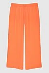 Valentino Orange silk trousers for women - free cut. 100% silk. elastic belt with lacing. Country of manufacture: Italy. Care: specialized cleaning - photo 1