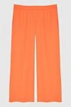 Orange silk trousers for women Valentino - free cut. 100% silk. elastic belt with lacing. Country of manufacture: Italy. Care: specialized cleaning - photo 6