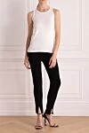 Black leggings for women Max&Moi - 71% viscose, 24% polyamide, 5% elastane. elastic belt. Country of manufacture: Italy. Care: specialized cleaning - photo 2