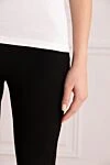 Max&Moi Black leggings for women - 71% viscose, 24% polyamide, 5% elastane. elastic belt. Country of manufacture: Italy. Care: specialized cleaning - photo 5