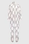 Max&Moi Walking suit made of white silk and elastane for women - graphic pattern. 95% silk, 5% elastane. Closure: buttons. Country of manufacture: Italy. Care: specialized cleaning - photo 7