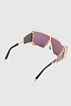 Balmain Men's sunglasses with golden frame and brown lenses - Frame color: golden. brown. titanium, plastic. Country of manufacture: Italy. Care: specialized cleaning - photo 3