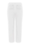 White linen cropped pants with a high waist women's Loro Piana - four pockets. 100% linen. zipper, button. Country of manufacture: Italy. Care: specialized cleaning - photo 6