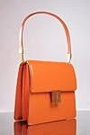 Women's leather bag bright orange Balmain - logo. textile. Country of manufacture: Italy. Care: specialized cleaning - photo 8