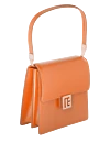 Balmain Women's leather bag bright orange - logo. textile. Country of manufacture: Italy. Care: specialized cleaning - photo 3