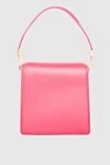 Women's leather bag pink square Balmain - logo. textile. Country of manufacture: Italy. Care: specialized cleaning - photo 4